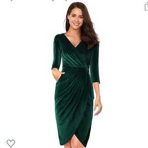 Pencil wrap cocktail dress